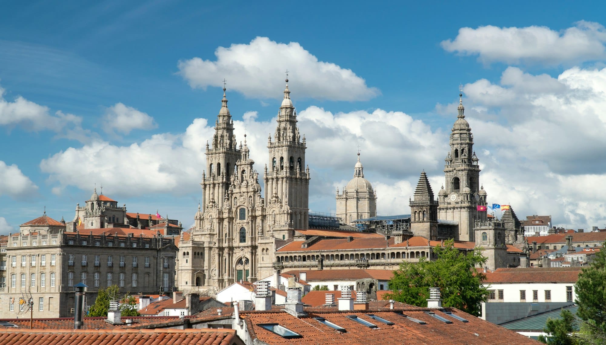 Santiago de Compostela cathedral view