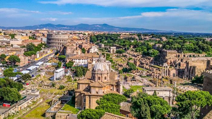 Blick auf das Forum Romanum in Rom