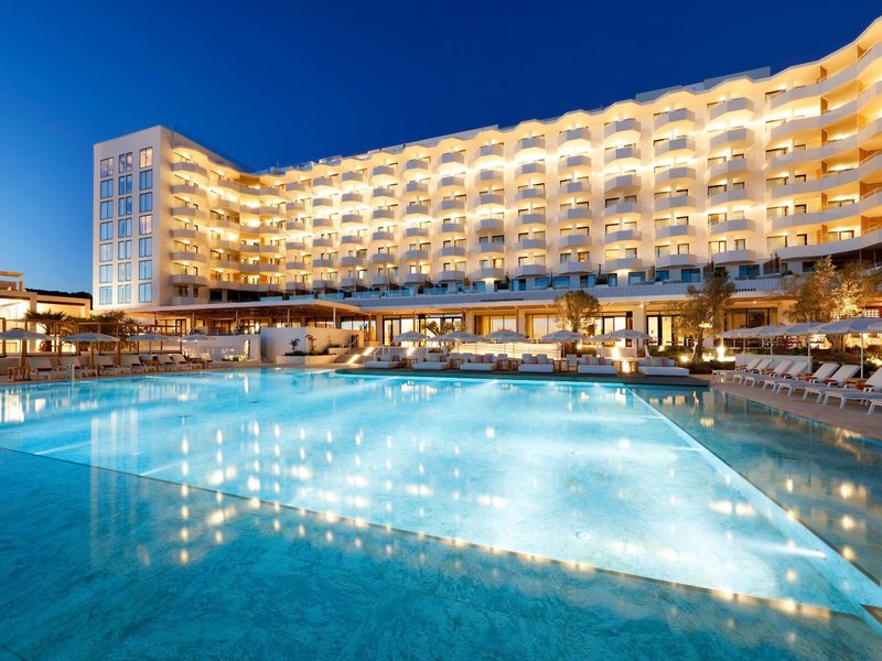 TRS Ibiza Hotel pool at night