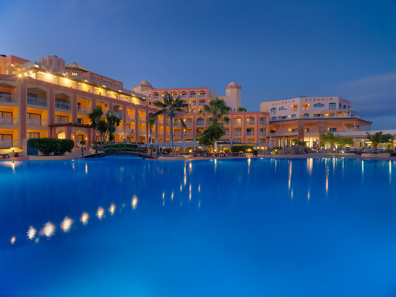 H10 Playa Esmeralda outside pool at night